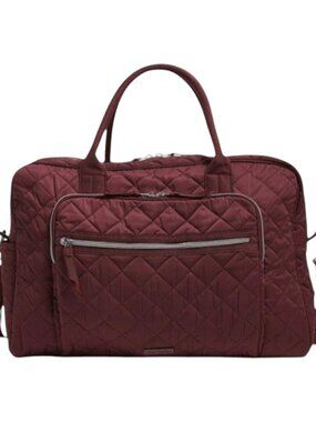 Vera Bradley Weekender Travel Bag in Raisin Carry On Duffel Trolley Sleeve NWT